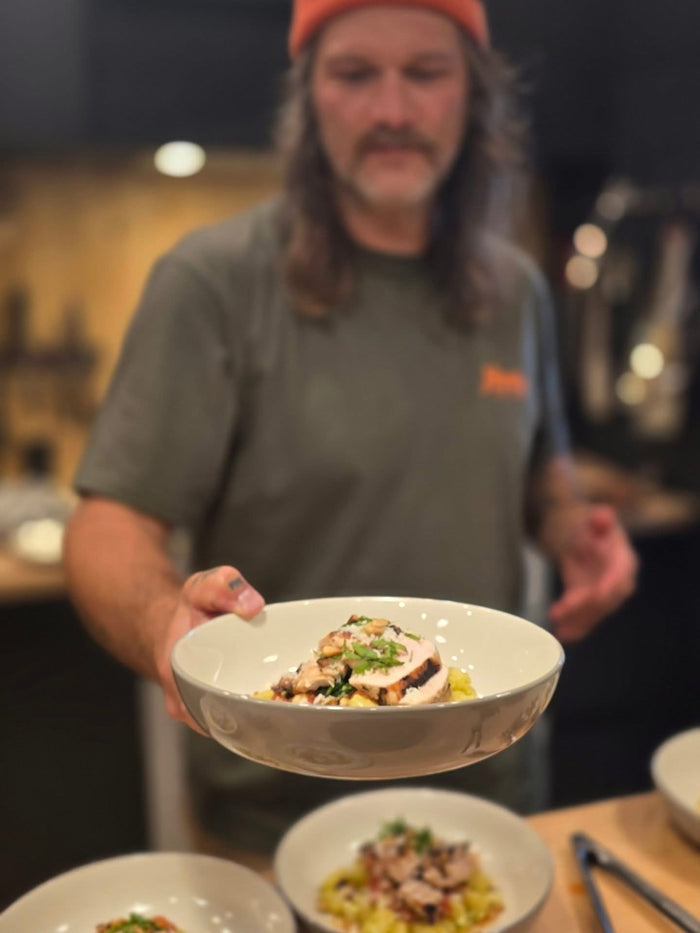 Seb, chef and owner of Foodie in the wild